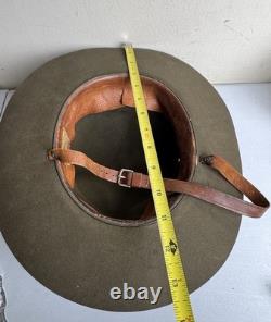 Original Ww2 Us Army Air Forces Officers Crusher Visor Cap Badge Hat Dehner
