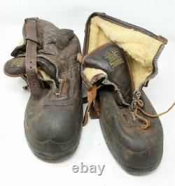 Original Ww2 Usaaf Army Air Forces Winter Flying Flight Type A-6a Boots Size XL
