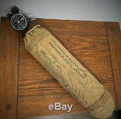 Original Wwii Us Army Air Corps D-2 Walk Around Oxygen Bottle & Bag B-17 B-24