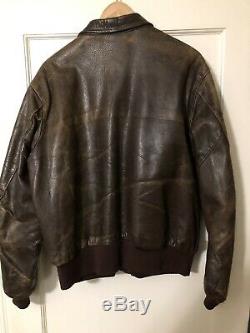 Original Wwii Us Army Air Corps Type A-2 Leather Flight Jacket XL 46 Regular