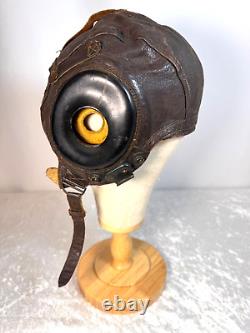 Original Wwii Us Army Air Force A-11 Leather Flight Helmet