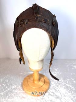 Original Wwii Us Army Air Force A-11 Leather Flight Helmet