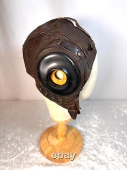Original Wwii Us Army Air Force A-11 Leather Flight Helmet