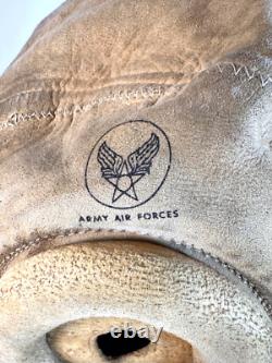 Original Wwii Us Army Air Force A-11 Leather Flight Helmet