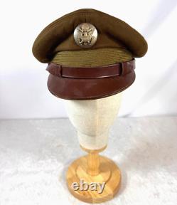 Original Wwii Us Army Air Force Enlisted Crusher Visor Cap By Flight Ace