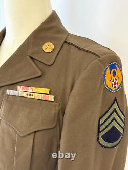 Original Wwii Us Army Air Force Ike Jacket 8th & 20th Air Force Patches Named