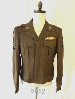 Original Wwii Us Army Air Force Ike Jacket 8th & 20th Air Force Patches Named