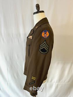Original Wwii Us Army Air Force Ike Jacket 8th & 20th Air Force Patches Named