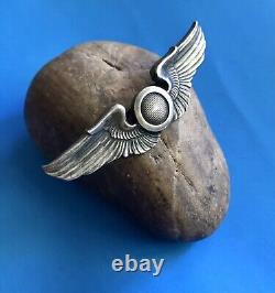 Original Wwii Us Army Air Force Sterling Combat Observer 3 1/8 Wing Badge