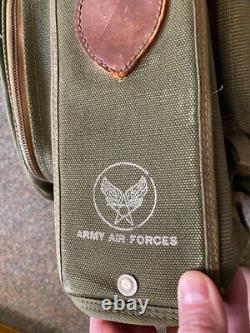 Original Wwii Us Army Air Force Type B-4 Clothing Carry Cas Bag-named