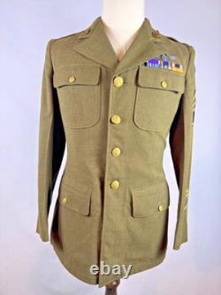 Original Wwii Usaaf Jacket Aircrew Wings, Cbi & Army Air Force Patches Dated