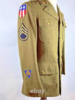 Original Wwii Usaaf Jacket Aircrew Wings, Cbi & Army Air Force Patches Dated
