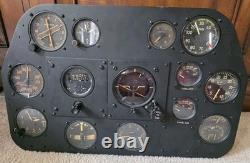 P-51D Mustang Cockpit Instrument Panel with14 0riginal Gauges WWII Army Air Force