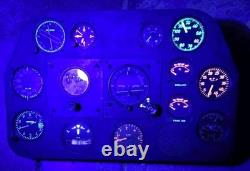 P-51D Mustang Cockpit Instrument Panel with14 0riginal Gauges WWII Army Air Force