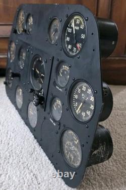 P-51D Mustang Cockpit Instrument Panel with14 0riginal Gauges WWII Army Air Force