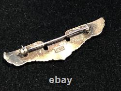 Pair WWII Sterling Army Air Forces Pilot Wings Badge by Balfour RARE 3 2