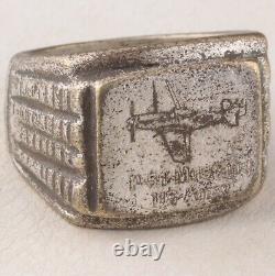 Pilots signet Air force P-51 Mustang US Army WWII Aviation WW2 Silverplated bron