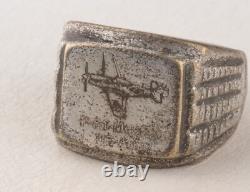 Pilots signet Air force P-51 Mustang US Army WWII Aviation WW2 Silverplated bron