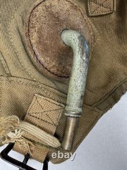 Pre WWII 1920s-30s US Army Air Corps Navy Cloth Flight Helmet w Gosport Fittings