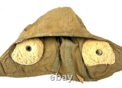 Pre WWII 1920s-30s US Army Air Corps Navy Cloth Flight Helmet w Gosport Fittings