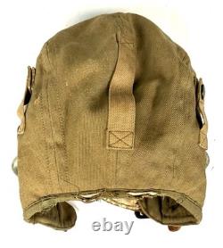 Pre WWII 1920s-30s US Army Air Corps Navy Cloth Flight Helmet w Gosport Fittings