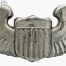 Pre Wwii U. S. Army Air Corps Pilot Wings Badge 3 Size Pin-back Open Catch #118