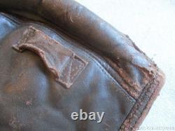 Pre-wwii Us Army Air Corps Air Associates Fur Lined Leather Flight Helmet