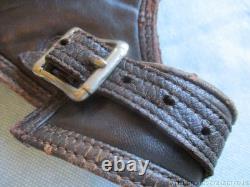 Pre-wwii Us Army Air Corps Air Associates Fur Lined Leather Flight Helmet