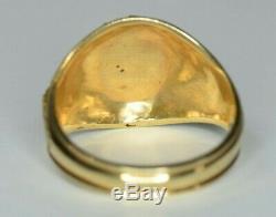Pristine WWII Antique 10K Yellow Gold United States Army Air Corps Pilot Ring