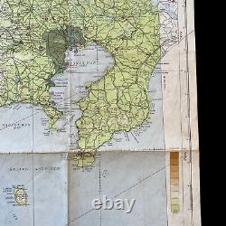 RARE! 1944 WWII B-29 Superfortress Army Air Force Air Mission Map Tokyo Missions