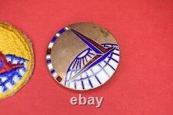 RARE COPPER WW2 US ARMY AIR CORPS AIR FERRYING COMMAND INSIGNIA DI PB & Patch
