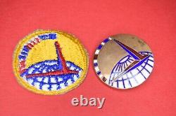 RARE COPPER WW2 US ARMY AIR CORPS AIR FERRYING COMMAND INSIGNIA DI PB & Patch
