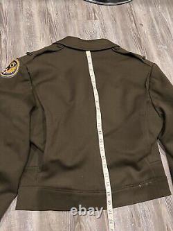 RARE US WW2 WWII Officer Brown Cut Down Ike Jacket AAC Army Air Corps