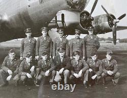 RARE! WW2 US ARMY 8TH AIR FORCE with INTEGRATED GROUND CREW ARMY CENSORED PHOTO