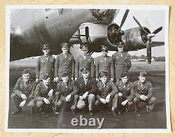 RARE! WW2 US ARMY 8TH AIR FORCE with INTEGRATED GROUND CREW ARMY CENSORED PHOTO