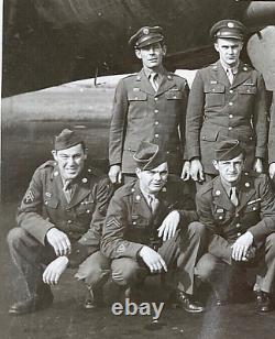 RARE! WW2 US ARMY 8TH AIR FORCE with INTEGRATED GROUND CREW ARMY CENSORED PHOTO