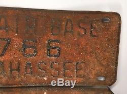 RARE WW2 WWII Tallahassee Army Air Base (Dale Mabry Army Airfield) License Plate