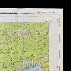 RARE WWII 1945 Army Air Force B-24 & B-25 Hong Kong Harbor Target Approach Map