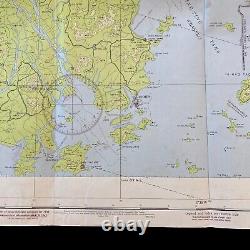 RARE WWII 1945 Army Air Force B-24 & B-25 Hong Kong Harbor Target Approach Map