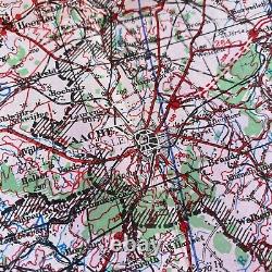 RARE WWII Battle of the Bulge U. S. Army Air Corps Navigational Operations Map