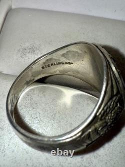 RARE WWII Solid Sterling Silver Gold-Tone U. S. Army Air Corps Ring Size 9.5