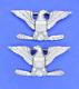 RARE WWII Sterling Army/Air Corps Full Colonel Shoulder Form Rank Insignia Set
