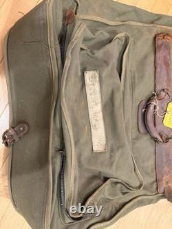 RARE WWII U. S. Army Air Forces Flight Bag Garment Bag Suitcase Clothing Canvas