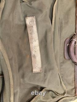 RARE WWII U. S. Army Air Forces Flight Bag Garment Bag Suitcase Clothing Canvas