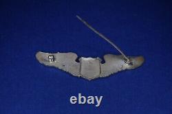 Rare Authentic WWII Service Pilot Wing U. S. Army Air Forces Sterling NS Meyer
