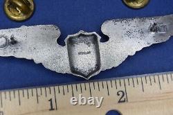 Rare Authentic WWII Service Pilot Wing U. S. Army Air Forces Sterling Silver