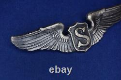 Rare Authentic WWII Service Pilot Wing U. S. Army Air Forces Sterling Silver