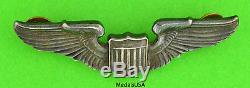 Rare Named WWII Army Air Corps Flying Sergeant Wing WW2 AAF Sterling