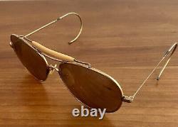 Rare Pre Ray-Ban USA Aviator WWII Rockglas Army Air Corp Sunglasses With Case