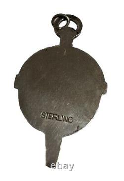 Rare USAAF Jolly Roger Sterling Silver Fraternal Key Fob Army Air Forces WWII